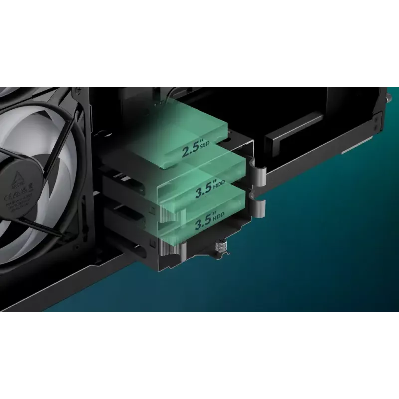 Κουτί υπολογιστή ARCTIC Xtender (Mirror Black) Midi-Tower μαύρο