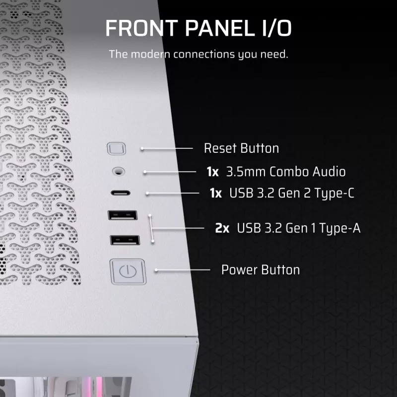 CORSAIR Midi Tower 3500X RS-R ARGB Λευκό