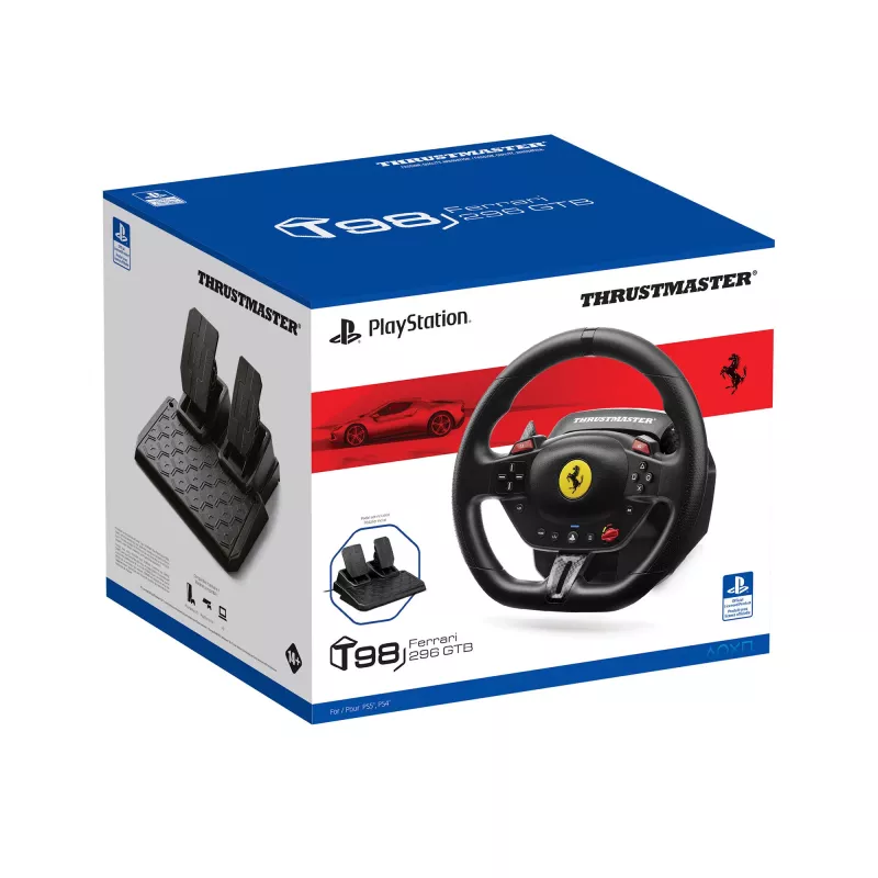 Thrustmaster T98-P FERRARI 296 GTB Μαύρο Τιμόνι + Πεντάλ PC, PlayStation 4, PlayStation 5