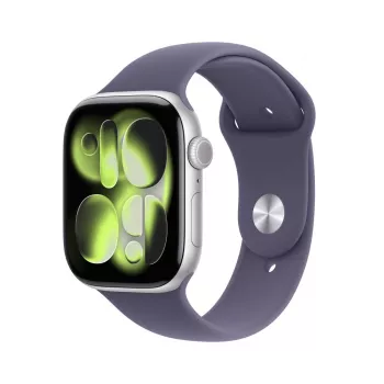 APPLE Watch Series 11 GPS 46mm ασημί θήκη αλουμινίου με αθλητικό λουράκι lila ομίχλη M/L