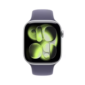 APPLE Watch Series 11 GPS 46mm ασημί θήκη αλουμινίου με αθλητικό λουράκι lila ομίχλη M/L