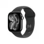 APPLE Watch Series 11 GPS + Cellular 42mm Jet Black θήκη αλουμινίου με μαύρο αθλητικό λουράκι S/M