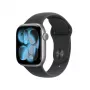 Apple Watch Series 11 GPS 42 mm, θήκη αλουμινίου Space Grey με μαύρο αθλητικό λουράκι – S/M
