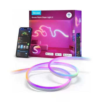 Govee H61D3 Neon Rope Light 2 ταινία LED, 3 m, 36 W, RGBIC, Matter/HomeKit/Google/Alexa/SmartThings
