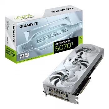 GIGABYTE GeForce RTX 5070 Ti EAGLE OC ICE SFF 16G κάρτα γραφικών - 16 GB GDDR7, 256 Bit, PCI-E 5.0, 2542 MHz πυρήνας, 3 x DP 2.1a, 1 x HDMI 2.1b, NVIDIA DLSS 4, GV-N507TEAGLEOC ICE-16GD