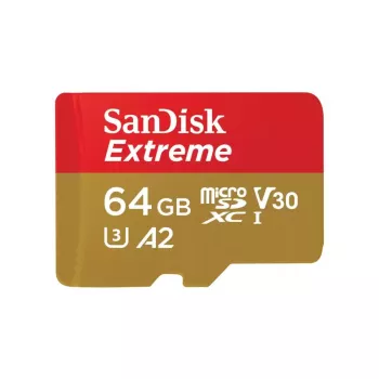 WESTERN DIGITAL Extreme Micro SDXC 64 GB + SD adapter 170 MB/s 80 MB/s A2 C10 V30 UHS-I U3