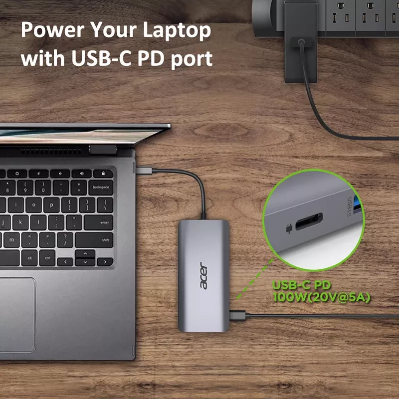 ACER 12in1 Type C Dongle Ασημί