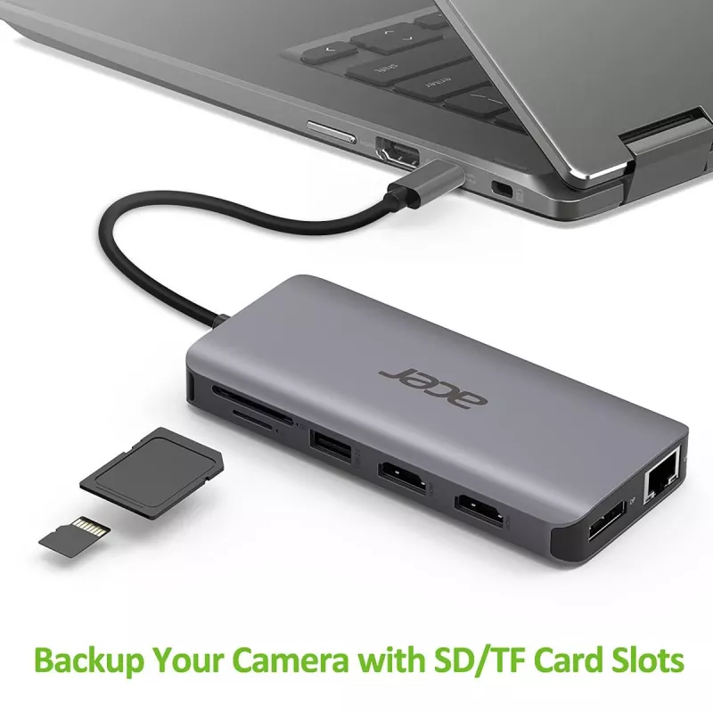ACER 12in1 Type C Dongle Ασημί