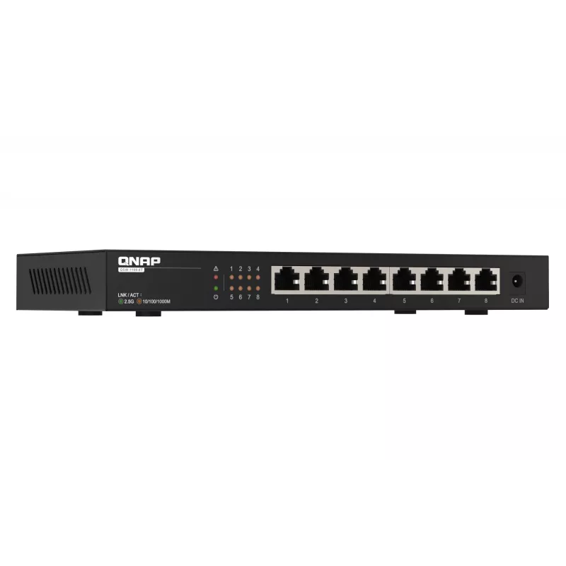 QNAP QSW-1108-8T Switch δικτύου Unmanaged 2.5G Ethernet (100/1000/2500) Μαύρο