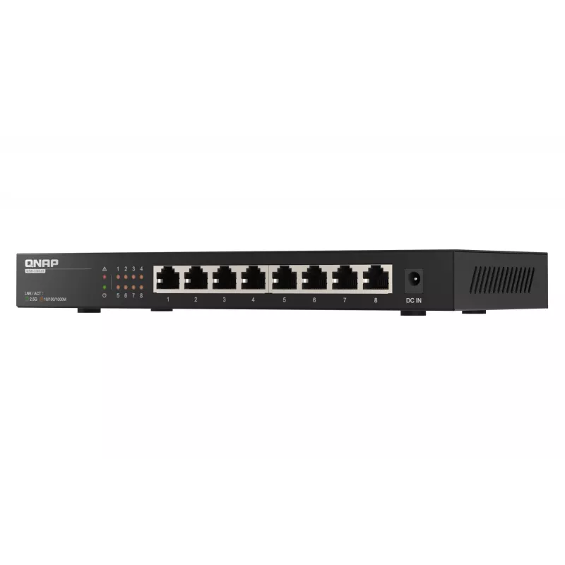 QNAP QSW-1108-8T Switch δικτύου Unmanaged 2.5G Ethernet (100/1000/2500) Μαύρο