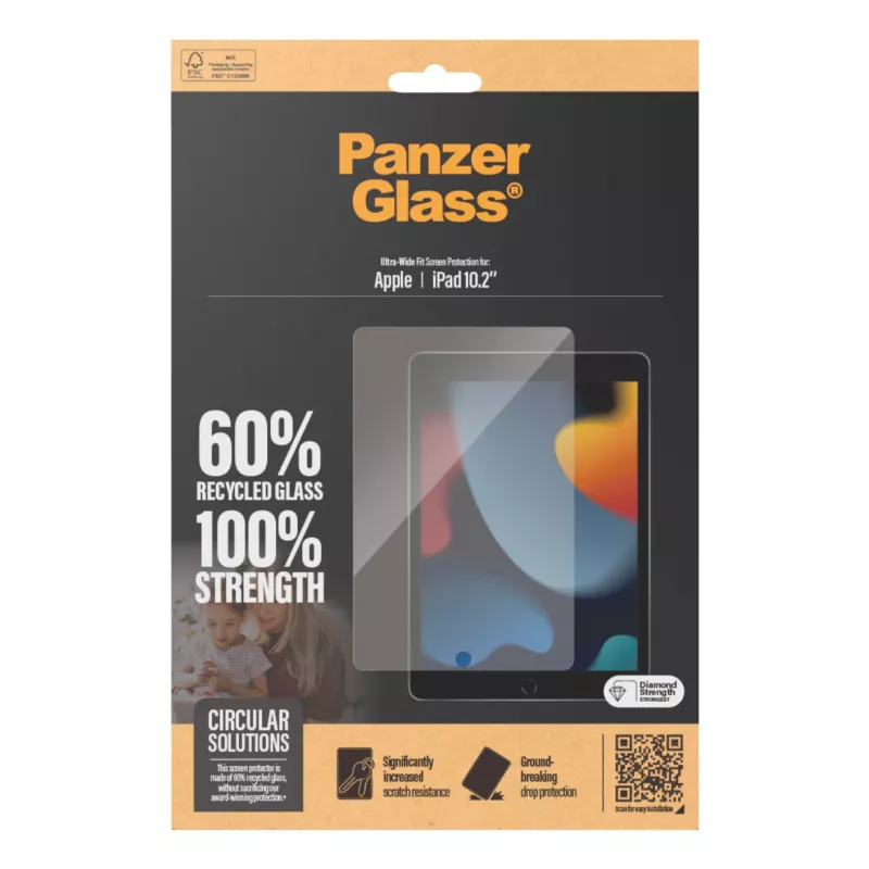 PanzerGlass ® Μεμβράνη προστασίας οθόνης iPad 10,2'' (2019-2021) | Ultra-Wide Fit