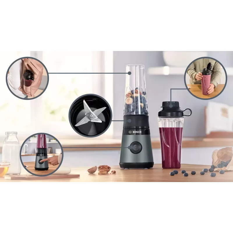 Bosch VitaPower MMB2111S Μπλέντερ 0,6 l Επιτραπέζιο μπλέντερ 450 W Ασημί