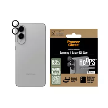 PanzerGlass ® Hoops® Προστασία φακών κάμερας Μαύρη Samsung S25 Edge