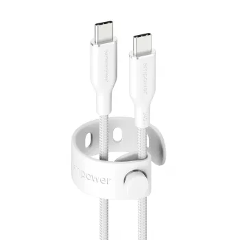 PanzerGlass empower™ by ® Racing 240W Καλώδιο USB-C σε USB-C | USB 2.0 | 2 m | Ασημί λευκό