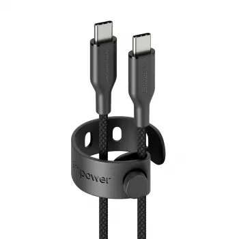 PanzerGlass empower™ by ® Racing 60W Καλώδιο USB-C σε USB-C | USB 2.0 | 1,2 m | Space Black