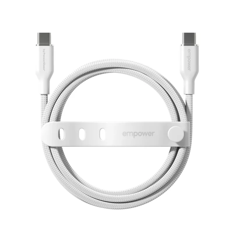 PanzerGlass empower™ by ® Racing 60W Καλώδιο USB-C σε USB-C | USB 2.0 | 2 m | Ασημί λευκό