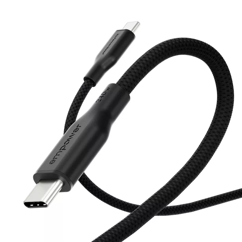PanzerGlass empower™ by ® Racing 240W Καλώδιο USB-C σε USB-C | USB 2.0 | 1,2 m | Space Black