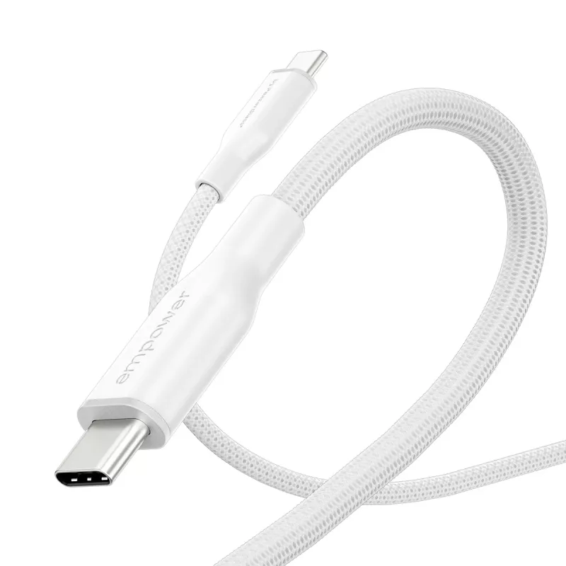 PanzerGlass empower™ by ® Racing 60W Καλώδιο USB-C σε USB-C | USB 2.0 | 1,2 m | Ασημί λευκό