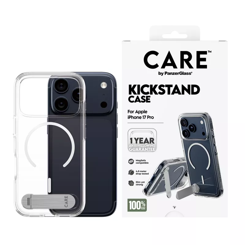 PanzerGlass CARE™ by ® Θήκη διαφανής με Βάση & MagSafe iPhone 17 Pro