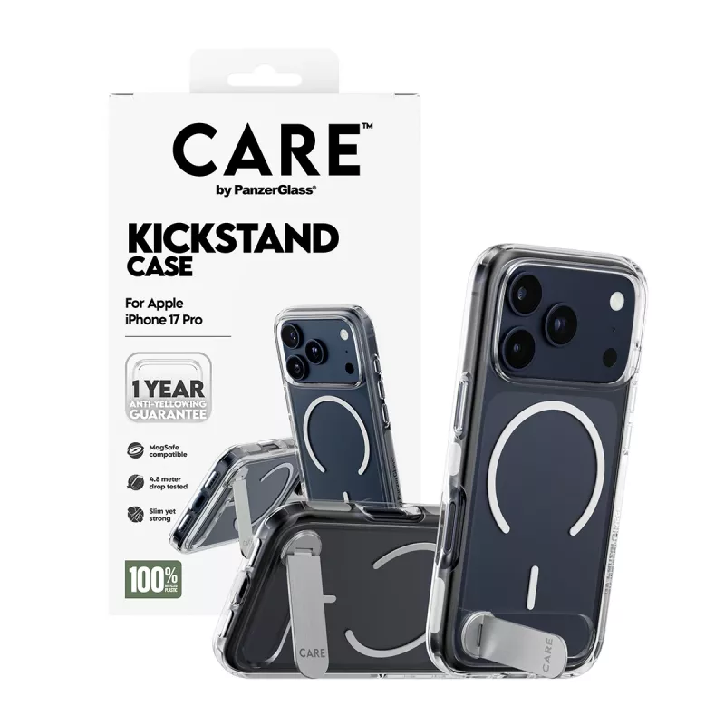 PanzerGlass CARE™ by ® Θήκη διαφανής με Βάση & MagSafe iPhone 17 Pro