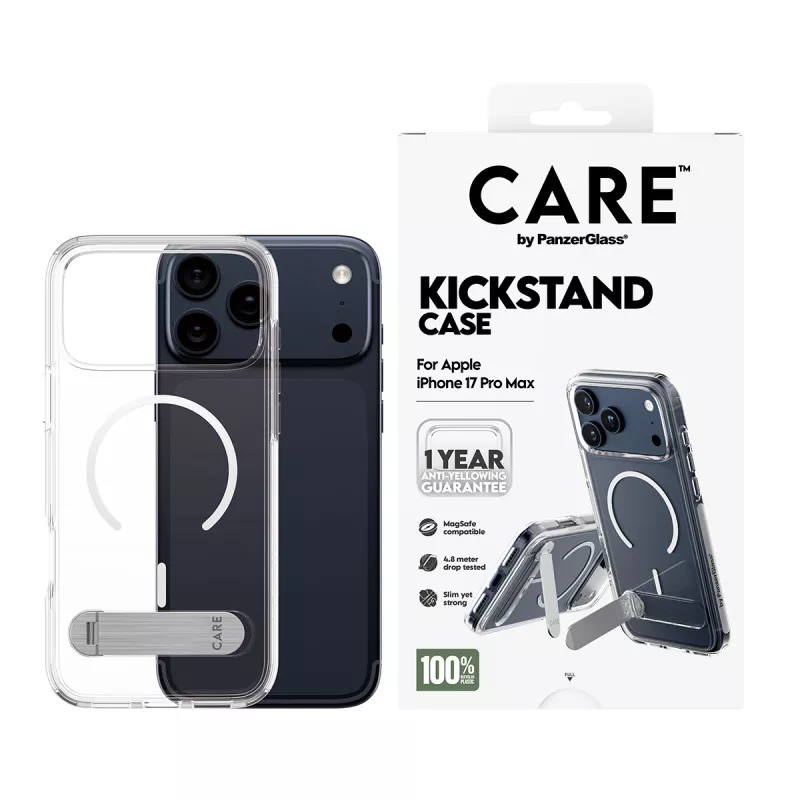 PanzerGlass CARE™ by ® Θήκη Διαφανής με Kickstand & MagSafe iPhone 17 Pro Max