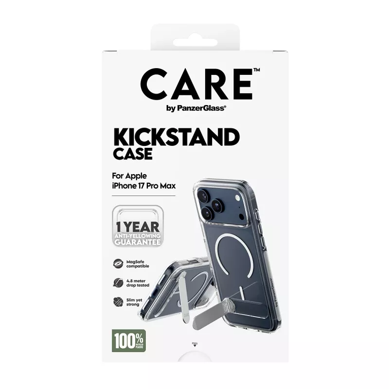 PanzerGlass CARE™ by ® Θήκη Διαφανής με Kickstand & MagSafe iPhone 17 Pro Max