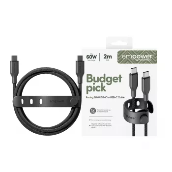 PanzerGlass empower™ by ® Καλώδιο Racing 60W USB-C σε USB-C | USB 2.0 | 2M | Space Black