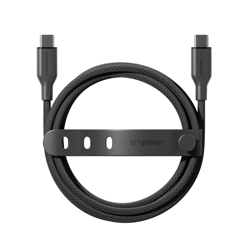 PanzerGlass empower™ by ® Καλώδιο Racing 60W USB-C σε USB-C | USB 2.0 | 2M | Space Black