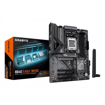 GIGABYTE B840 EAGLE WIFI6E Motherboard - AMD Ryzen 9000 CPUs, 8+2+2 Φάσεις VRM, έως 8200MHz DDR5(O.C), 2xPCIe 4.0 + 1xPCIe 3.0 M.2, Wi-Fi 6E, 2.5GbE LAN, USB 3.2 Gen 2