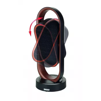Unold 86535 κεραμικό αερόθερμο 3D, 1800 W, τηλεχειριστήριο, ταλάντωση 80°, κλίση 45°, χρονοδιακόπτης 8 ωρών, μαύρο/χάλκινο