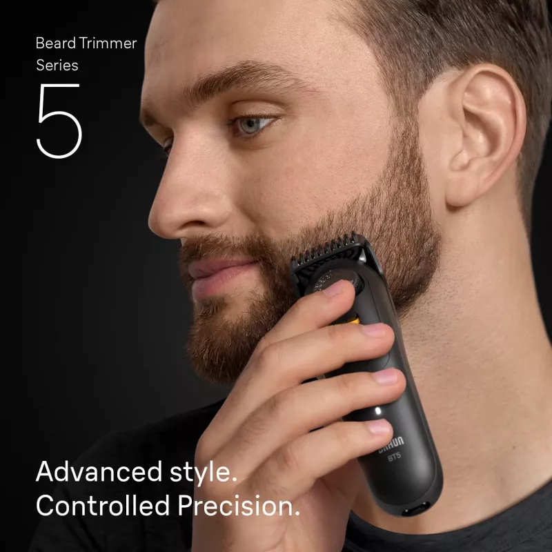 Braun BeardTrimmer 5 BT5560 Τριμερ γενειάδας Μπαταρία 40 2 cm Νωπό & Στεγνό Μαύρο