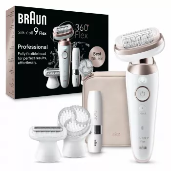 Braun Silk-épil 9 Flex 9-360 3D 40 Τσιμπιδάκια Ροζ, Λευκό