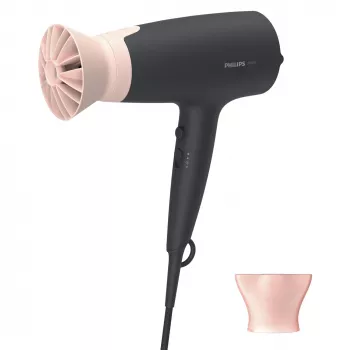 Philips 3000 series BHD350/10 πιστολάκι μαλλιών, DC, μαύρο, ροζ, κρίκος ανάρτησης, 1,8 m, 2100 W, 220 - 240 V