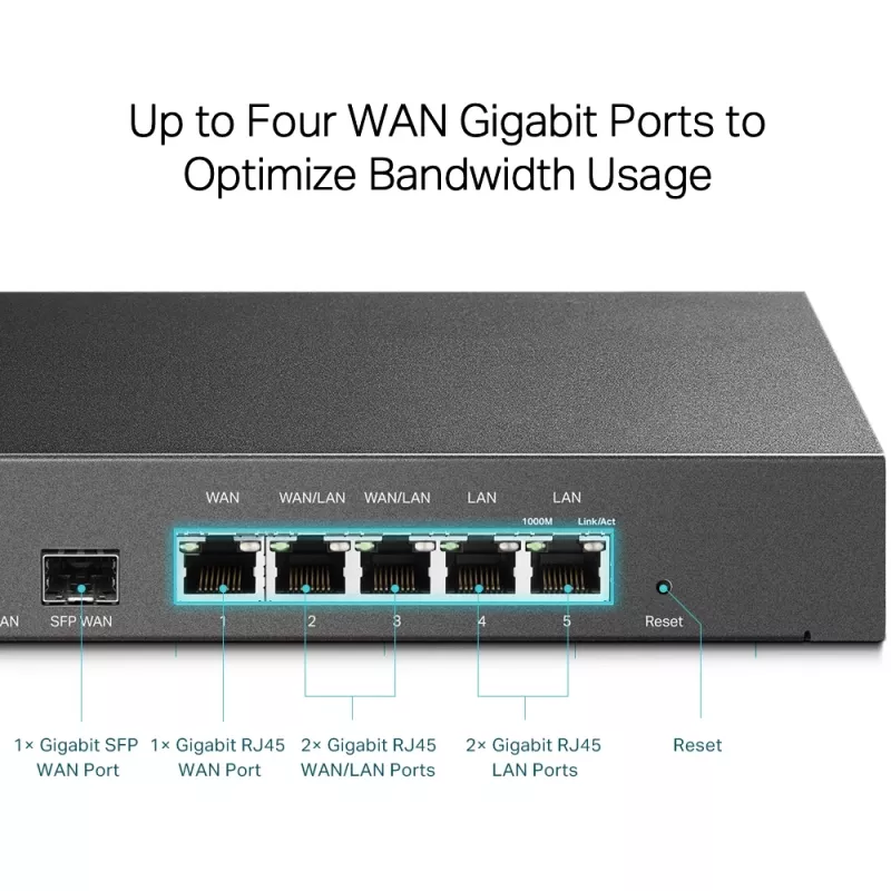 TP-Link SafeStream Gigabit Multi-WAN VPN Router, Ethernet WAN, Gigabit Ethernet, μαύρο