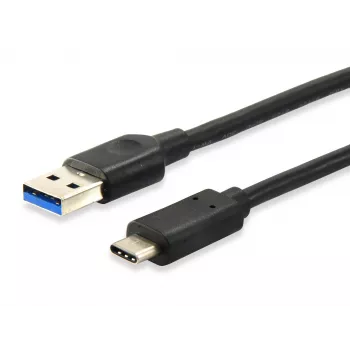 Equip 128345 καλώδιο USB 3.0, USB-A σε USB-C, αρσενικό/αρσενικό, 0,5 m, 3A/20V, μαύρο