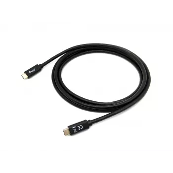 Equip 128346 καλώδιο USB 3.2 Gen 1x1, USB-C σε USB-C, αρσενικό/αρσενικό, 1 m, 3 A/20 V, μαύρο