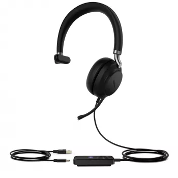 Yealink UH38 Mono Teams - χωρίς μπαταρία καλώδιο USB-A-USB ενσύρματο headset
