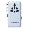 Verbatim Charge 'n' Travel 70W 2C retractable Universal Travel Adapter μπλε