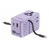 Verbatim Charge 'n' Travel 70W 2C retractable Universal Travel Adapter μωβ