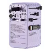Verbatim Charge 'n' Travel 70W 2C retractable Universal Travel Adapter μωβ