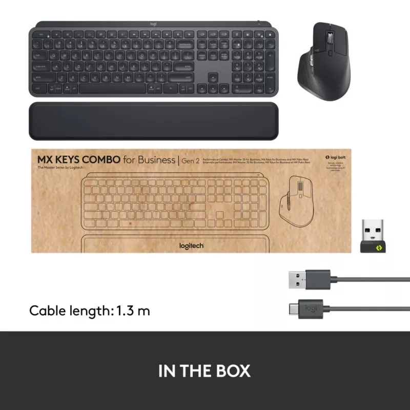 LOGITECH MX Keys Combo For Business Gen 2 - Graphite - Qwertz - γερμανικό