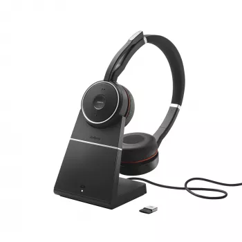 Jabra Evolve 75 SE - UC Stereo με σταθμό φόρτισης, ενσύρματο & ασύρματο, τηλεφωνία/μουσική, 20 - 20000 Hz, 177 g, ακουστικό, μαύρο