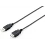 Καλώδιο επέκτασης USB 2.0 Type A, αρσενικό-θηλυκό, Equip 128852, 5 m, μαύρο