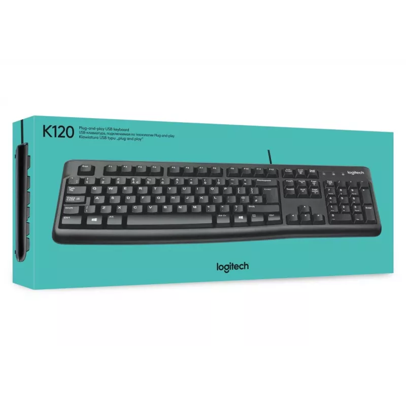 LOGITECH K120 Πληκτρολόγιο - USB ενσύρματο - Qwerty US/International