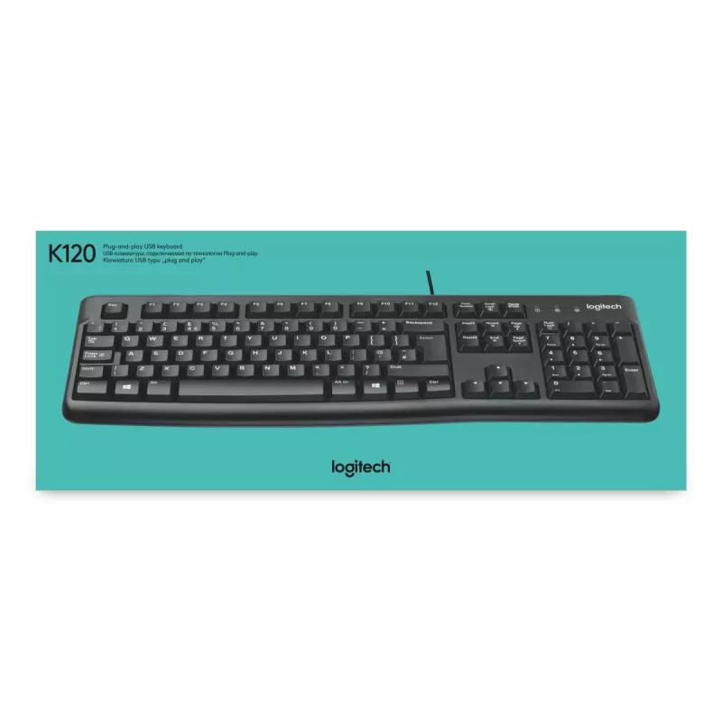 LOGITECH K120 Πληκτρολόγιο - USB ενσύρματο - Qwerty US/International