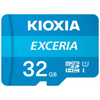 KIOXIA EXCERIA M203 κάρτα μνήμης microSDHC 32GB, UHS-I U1, Class 10, έως 100 MB/s, με προσαρμογέα SD, μπλε