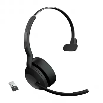 Jabra Evolve2 55 - Link380a MS Mono, ασύρματο, Γραφείο/Callcenter, 20 - 20000 Hz, 130 g, Headset, Μαύρο