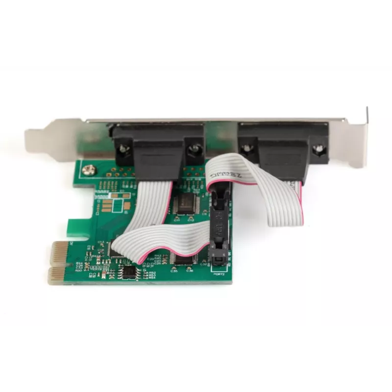 DIGITUS κάρτα επέκτασης Serial I/O, 2 θυρών, PCIe 2 x DB9 αρσενικό με bracket + LP brackets chipset MCS9901