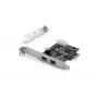 DIGITUS κάρτα διασύνδεσης IEEE 1394b, PCIe 3 θυρών, 2x9-pin εξωτερική + 1x9-pin εσωτερική
