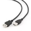 Καλώδιο επέκτασης GEMBIRD USB 2.0 Type-A σε USB Type-A (AM/AF), 1m - μαύρο